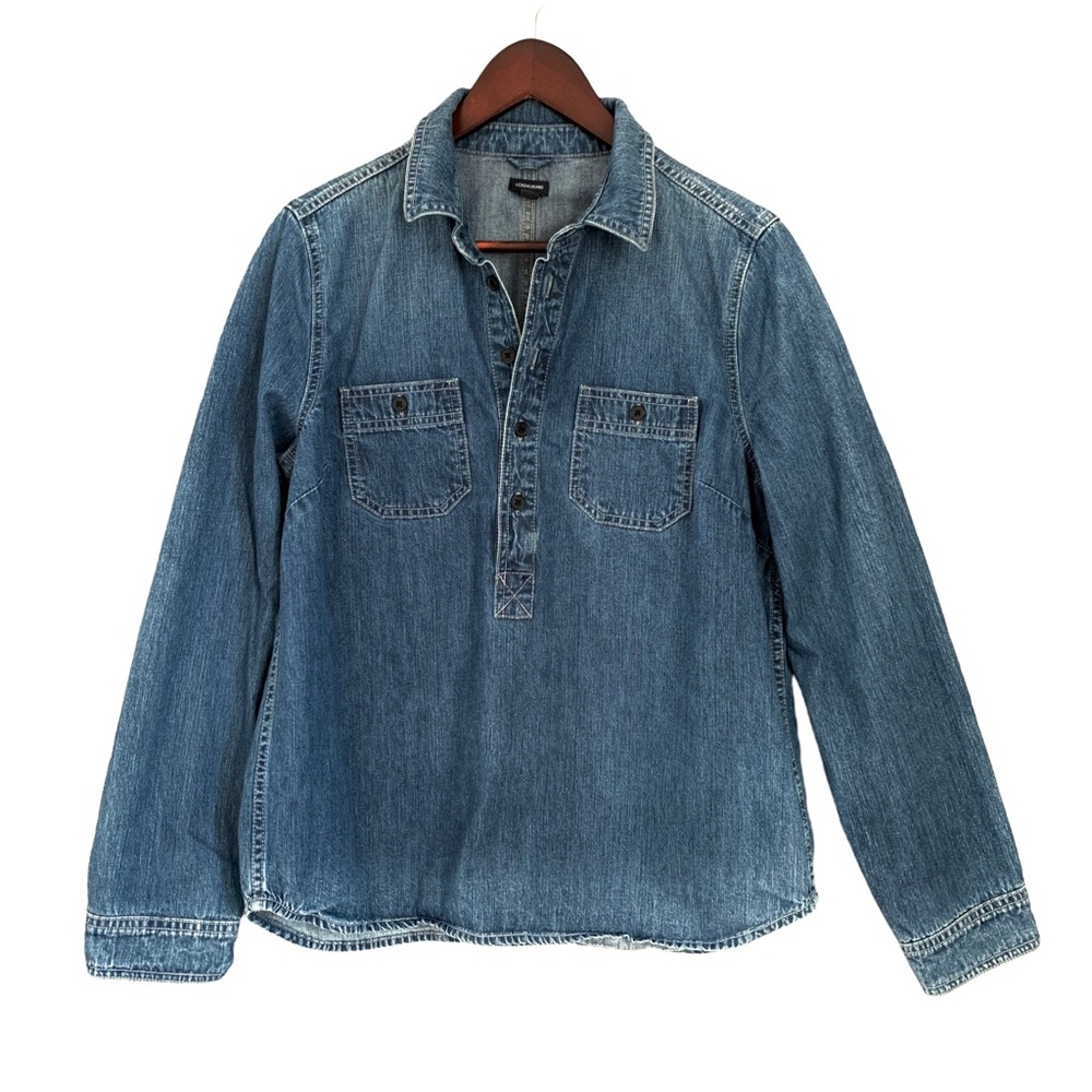 J Crew Denim Popover Top M